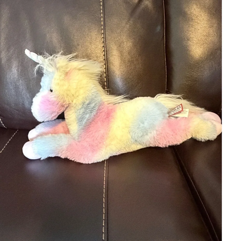 Douglas Cuddle Toy Pastel Rainbow Unicorn Anita  Plush 16 Inch Stuffed Animal